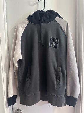 Teddy Fresh Gray Color Block Hoodie